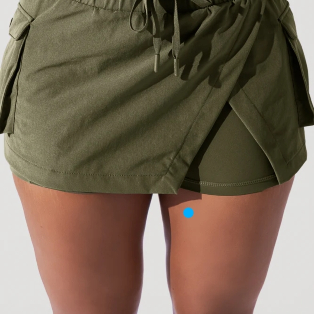 POPFLEX Olive Green Women's Skort